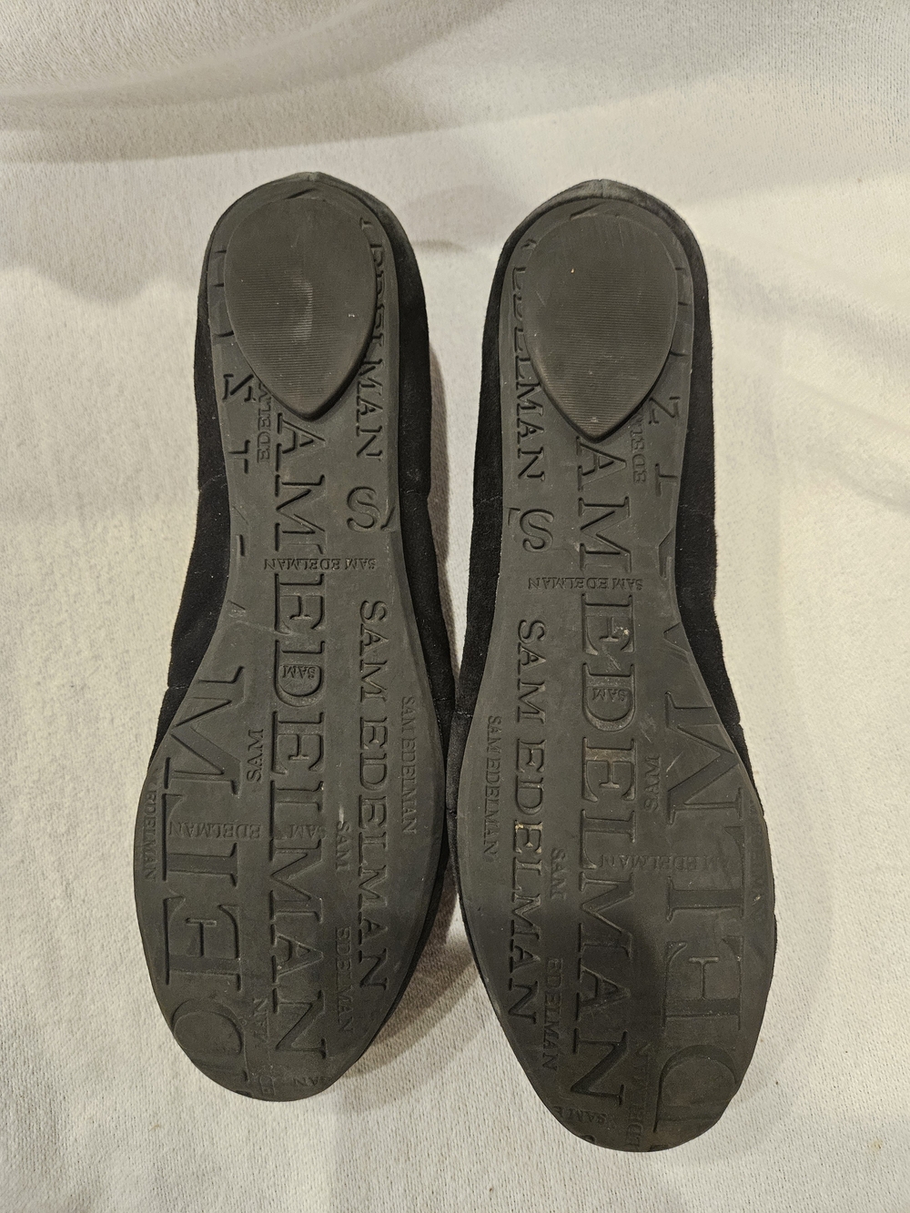 Sam Edelman Black Embellished Suede Ballet Flats - Picture 7 of 11